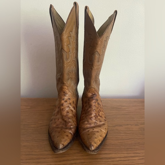 Panhandle Slim size 7 Ostrich Cowboy Boots - Picture 3 of 8